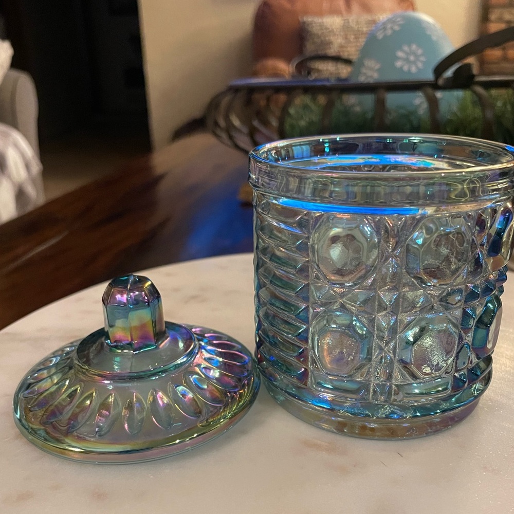 Vintage Indiana Glass Windsor Royal Brighton sugar bowl with a lid. - Picture 7 of 17